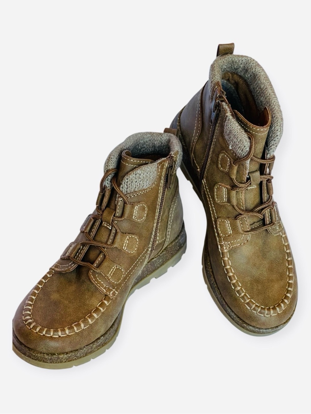 Børn Orlene Brown Suede Leather Lace Up Ankle Boots SZ 6 MED EUC